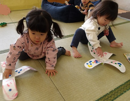 うさぎコマまわし