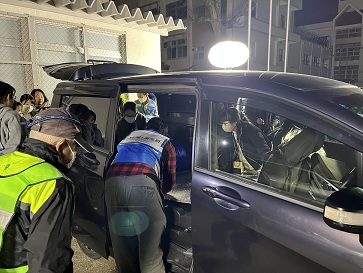 車中泊避難支援訓練