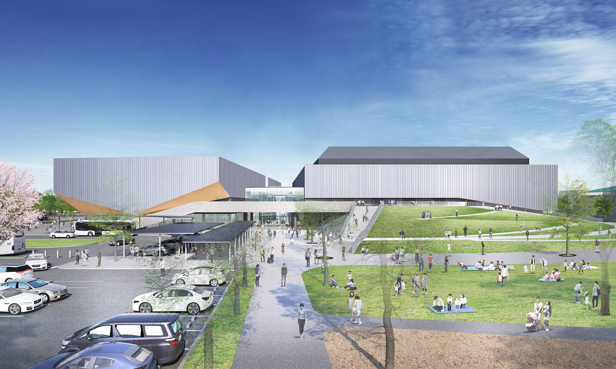 多目的屋内施設正面図