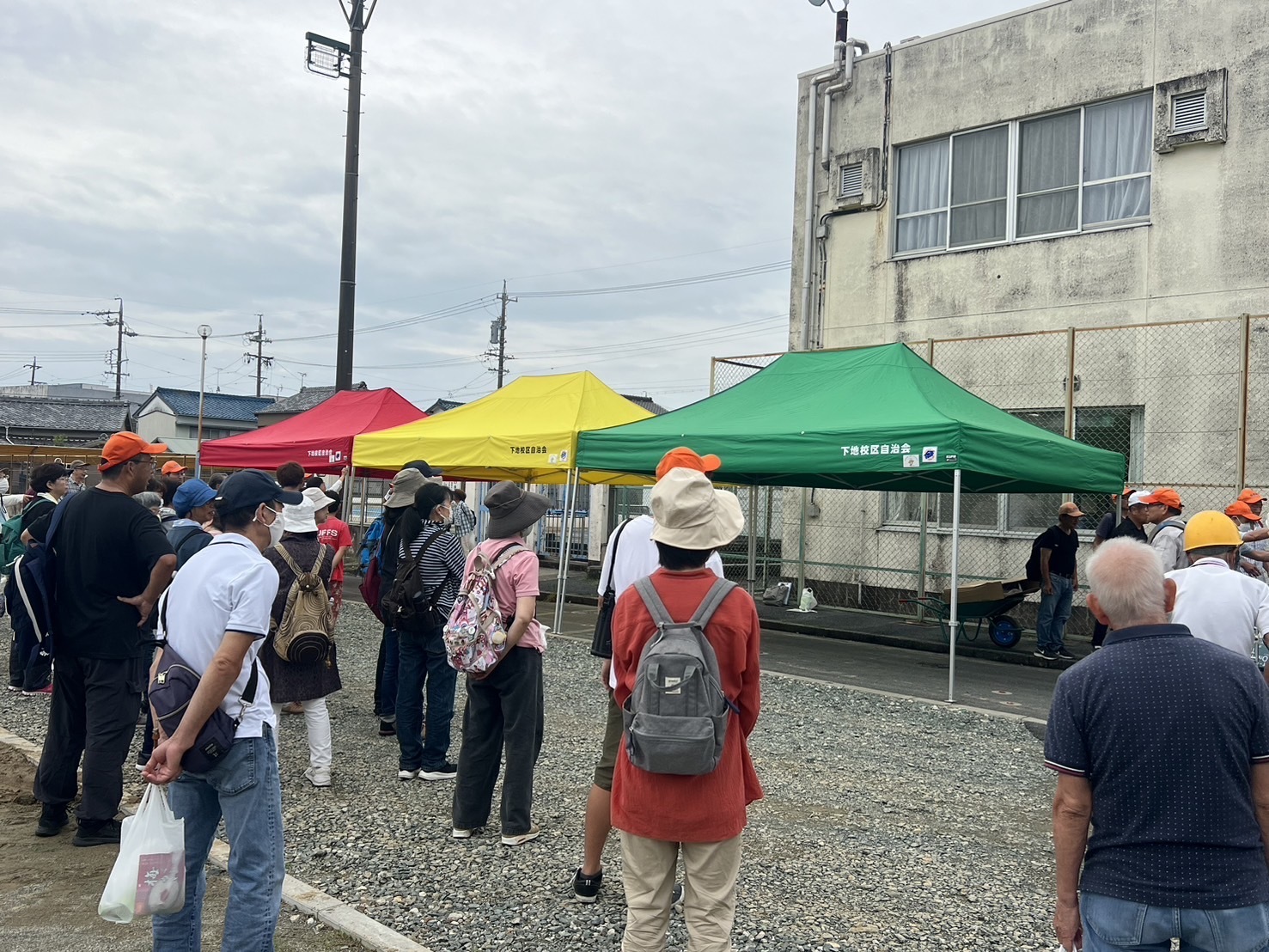 下地校区整備備品使用時の写真