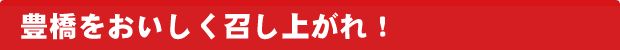 豊橋をおいしくいただこう！