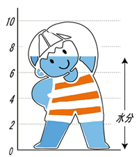 体の約70％が水分