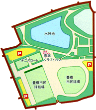 岩田運動公園の園内マップ