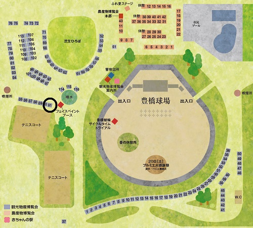 豊橋まつりスタンプラリー地図