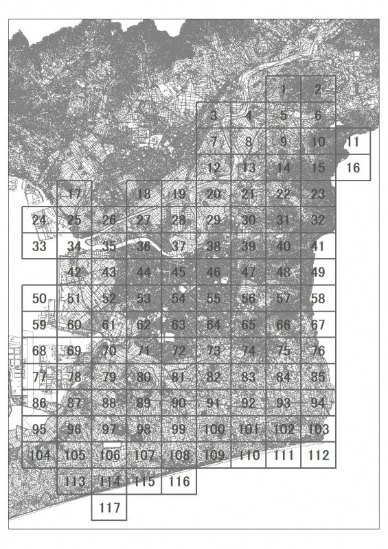 都市計画基本図葉割図（平成28年撮影）