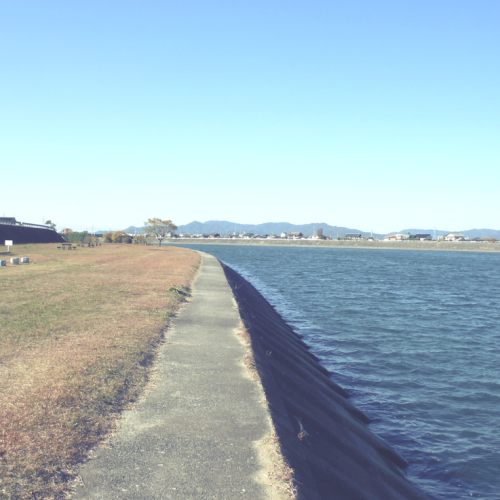 豊川河川敷の写真