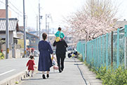 入園式の帰りの様子