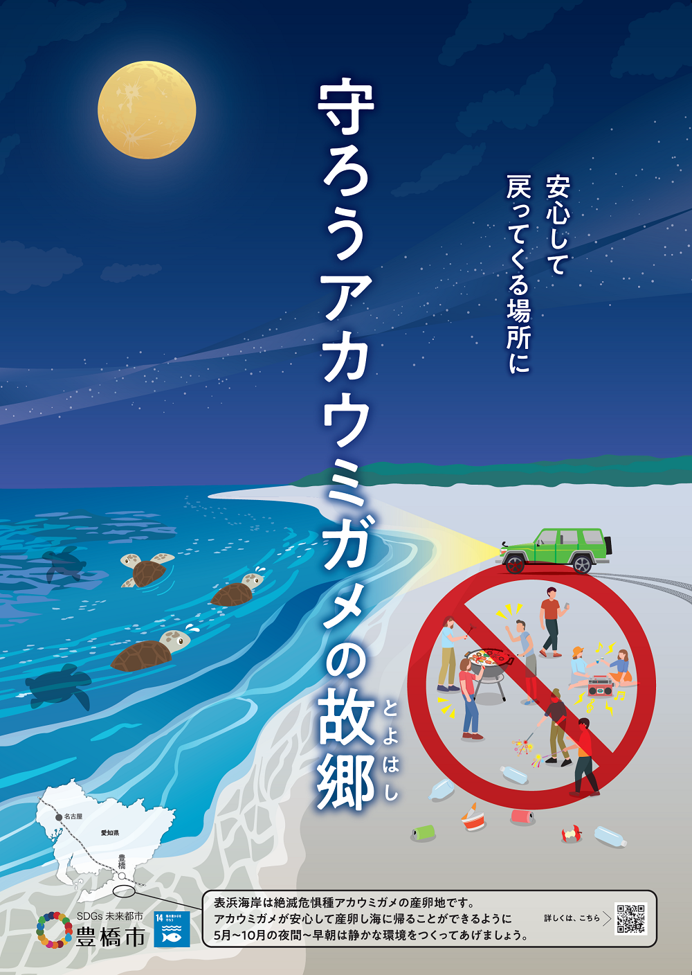 アカウミガメ保護啓発ポスター