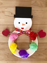 雪だるまリース